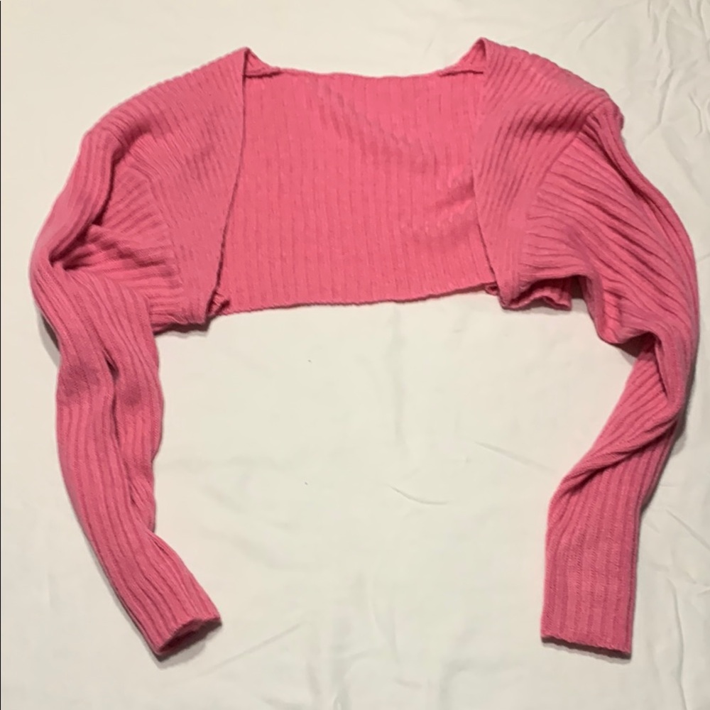 SHEIN Pink Knit Bolero